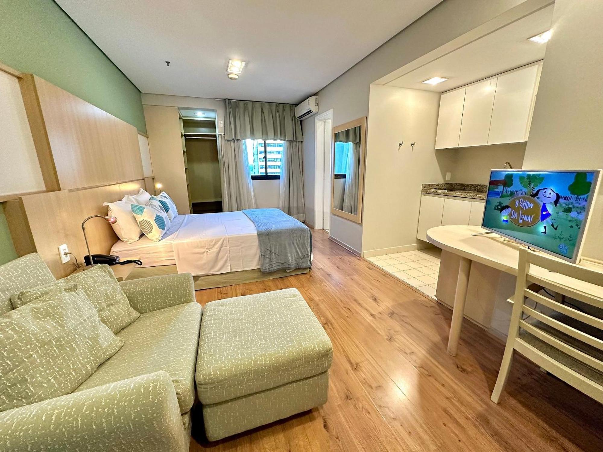 Flat Nacoes Unidas Sp Limpeza Diaria Apartamento *